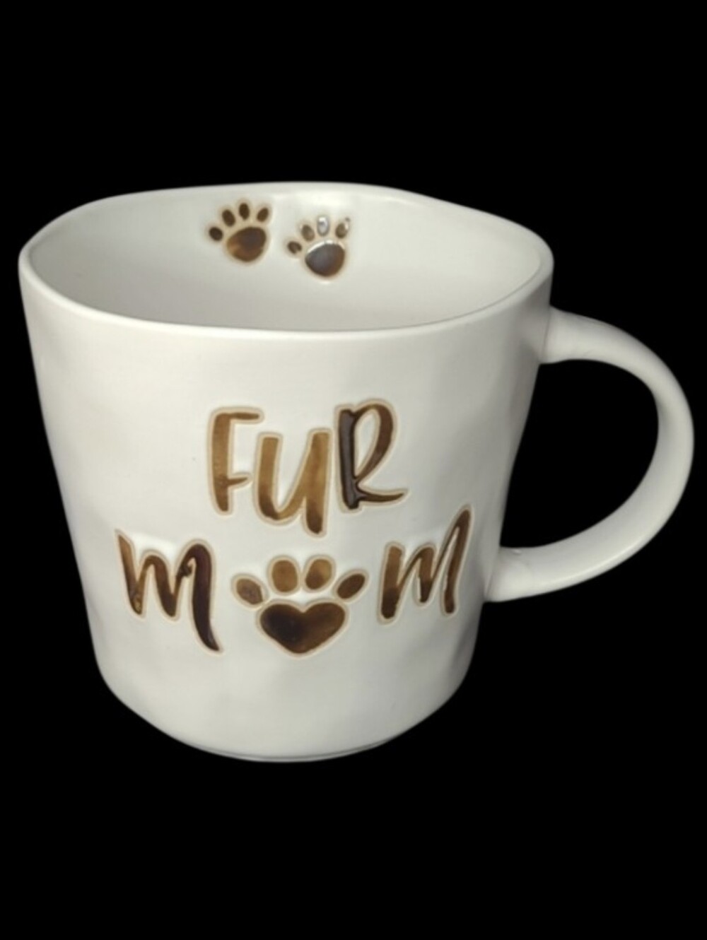Prima Design Pets                    'Fur Mom' Ceramic Mug With Paw Print Design